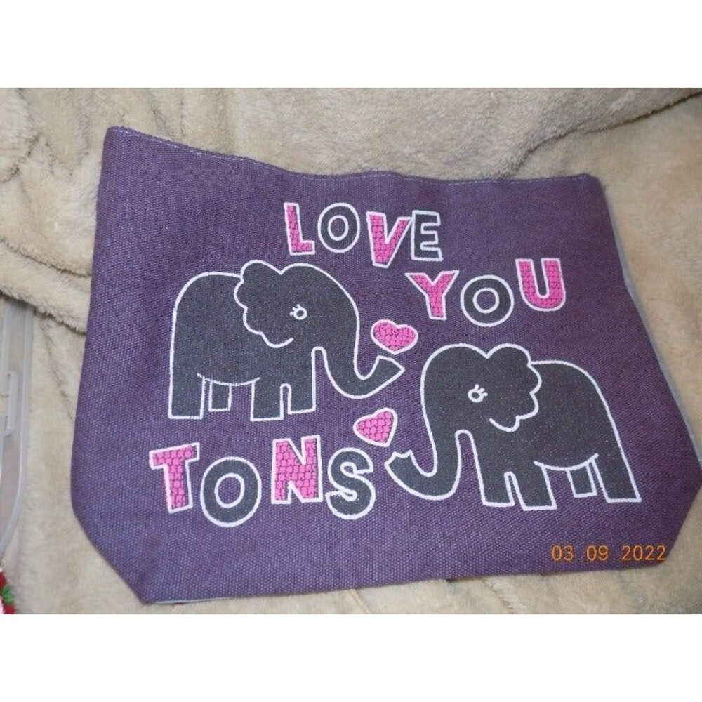New Elephant Tote bag Love You Tons